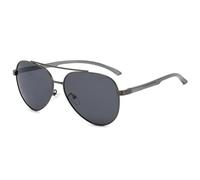 SETNGB Occhiali da sole polarizzati TAC da uomo alla moda con montatura in alluminio-magnesio, protezione UV, per viaggi all'aperto e guida, grigio canna di fucile, 141 * 145 * 55 mm
