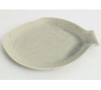 Seto ware Piatto Ceramica Giapponese Mola Mola Forma Pesce Crema made in Japan