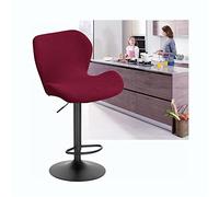 Setof2/4/6LowBackStretchBarstool ChairCoversLightrpleSlipcoversforKitchen & DiningRoomSwivelChairsProtectorfor EasyCare&Style