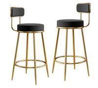 Setof2Bhairs25.6 VelvetBarSgabelliconGoldMetalLegsModernHighChairsforKitchenIslandBreakfastCounterCafé & Bar Posti a sedere