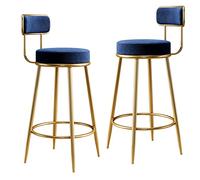 Setof2VelvetBarStools25.6 conGoldMetalLegsModernHighChairsforKitchenIslandCaféBarBreakfastCounterDesign elegante e confortevole.