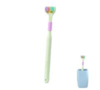 Setola Spazzolino Da Denti - Spazzolino A Tre Vie E Testa A Pennello Extra Morbido | Copertura A Copertura Completa, Spazzolino A V A V Con Impugnatura, Pennello Per La Cura Orale Per Adulti, B