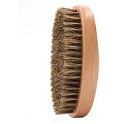 Setole di cinghiale naturali Spazzola da barba Spazzola da barba da uomo fatta a mano con manici in legno massello per gli uomini per pettinare la barba e rimuovere lo sporco. Design durevole
