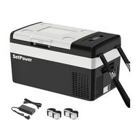 Setpower Frigorifero da 12 V, congelatore portatile 21QT, frigorifero per auto da 12 V con corde di fissaggio, compressore elettrico --15,6 °C ~ 20 °C, dispositivo di raffreddamento per veicoli