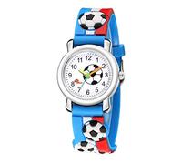 Setracker2 - Orologio da polso per bambini, 3D, al quarzo, alla moda, sportivo, calcio, Blu, One Size