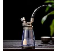 SETSCZY Bong, Bong di Vetro, Bong a Tazza di Vetro Spesso, Pipa da Fumo in Bottiglia di Vetro, Pipe ad Acqua, Set di Narghilè per Bong Oil rig, per Fumatori,B