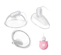SETSCZY Vibratore Succhia Capezzoli e Clitoride 10 modalità Seno Pompa Massaggiatore Silicone Ricarica USB Stimolatore del Clitoride Sex Toys per Donne,Clear,B