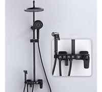 SETTACIA TERMOSTATICA SET BAGNI Display digitale Digital Sistema di doccia per pioggia Sistema di doccia in ottone Apparecchiatura per doccia regolabile con doccia in testa e doccia a mano in