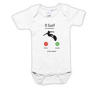 Settantallora Body Neonato Il Surf mi sta Chiamando e | Manica Corta, Grafica Sport: Il Surf mi sta Chiamando e io devo Andare, Cotone Morbido, Idea Regalo per Nascita e Foto