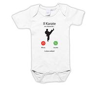 Settantallora - Body Tutina Bimbo Neonato J3682 Il Karate Mi Sta Chiamando e io Devo Andare Taglia S
