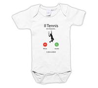 Settantallora - Body Tutina Bimbo Neonato J3685 Il Tennis Mi Sta Chiamando e io Devo Andare Taglia M