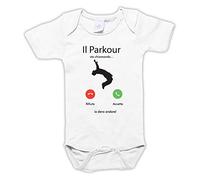 Settantallora - Body Tutina Bimbo Neonato J3706 Il Parkour Mi Sta chiamando e io Devo Andare Taglia M