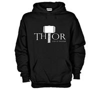 Settantallora - Felpa con Cappuccio KJ1081 Thor God of Thunder Taglia M
