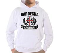 Settantallora - Felpa con Cappuccio KJ1281 Bandiera Sardegna Cagliari Città Taglia XXL