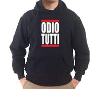 Settantallora - Felpa con Cappuccio KJ1504 Odio Tutti Taglia XXL