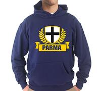 Settantallora - Felpa con Cappuccio KJ1793 Parma Stemma Città d'Italia Taglia L