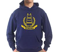 Settantallora - Felpa con Cappuccio KJ1799 Verona Celebrativa Promozione Serie A Taglia XL