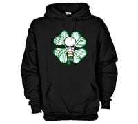 Settantallora - Felpa con Cappuccio KJ365 Green Brigade Celtic Glasgow Taglia M