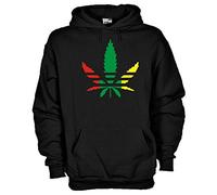 Settantallora - Felpa con Cappuccio KJ632 Foglia Maria Reggae Taglia M