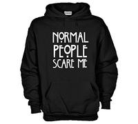 Settantallora - Felpa con Cappuccio KJ786 Normal People Scare Me Taglia XL