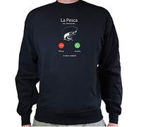 Settantallora - Felpa Girocollo J3672 La Pesca Mi Sta Chiamando e io Devo Andare Taglia XXL