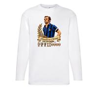 Settantallora Maglia Manica Lunga Bimbo Sandro Mazzola | Sandro Mazzola, Il Baffo e Bandiera Eterna nerazzurra in una grafica dedicata al grande calcio italiano