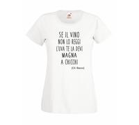 Settantallora - Maglietta Donna J308 Se Non Reggi Il Vino Mangia L'Uva