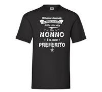 Settantallora Maglietta Nonno Uomo Divertente, T-Shirt con Scritta Nonno È Il Mio Preferito, Idea Regalo Nonno per Festa del papà (XL, Nero)