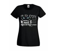 Settantallora - T-Shirt Maglietta Donna DM42 Stregatto Alice Taglia M