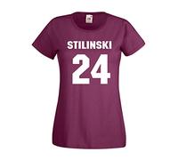 Settantallora - T-Shirt Maglietta Donna J1604 Stilinski 24 Wolf
