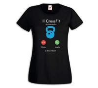 Settantallora - T-Shirt Maglietta Donna J3348 Il Crossfit Mi Sta chiamando e Devo Andare