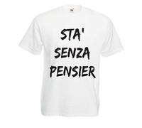 Settantallora - T-Shirt Maglietta J1181 Stà Senza Pensieri Taglia S