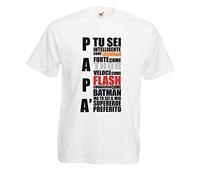 Settantallora - T-Shirt Maglietta J1714 papà Sei Il Mio Super Eroe Preferito Taglia M