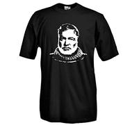 Settantallora - T-Shirt Maglietta J203 Ernest Hemingway Ritratto Icona