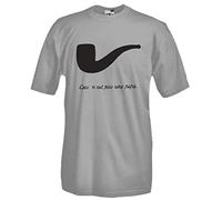 Settantallora - T-Shirt Maglietta J213 Questa Non è Una Pipa Magritte Taglia L