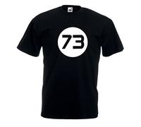 Settantallora - T-Shirt Maglietta J2504 Maglia Sheldon Cooper Number 73 Big Bang Theory Taglia L