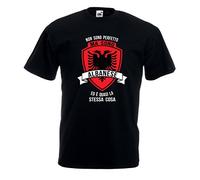 Settantallora - T-Shirt Maglietta J2603 Non Sono Perfetto Ma Sono Albanese ed Š Quasi la Stessa Cosa Taglia L