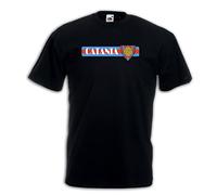 Settantallora - T-Shirt Maglietta Nero Maglia Must Have PE RI Veri Supporter del Catania con Stemma inspirato ai Colori della Città Taglia XL