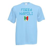 Settantallora T-Shirt Uomo Napoli Quarto Scudetto | Maglietta Celebrativa Campione d’Italia 2024/2025 in Cotone Morbido | Grafica Esclusiva 4 Scudetto (4° Scudetto, S, Celeste)