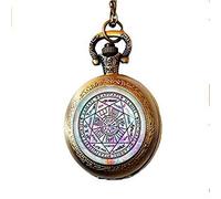 Sette archi angeli orologio da tasca collana protezione amuleto Arcangelo Michael gioielli gioielli angelo gioielli arte immagine gioielli