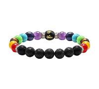 Sette - Bracciale da uomo e donna regolabile - Bracciale cavigliera - Protezione energetica regalo damigella d'onore - Bracciale rosa, Taglia unica, ore, Senza Gemstone