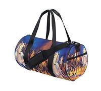Sette cavalli che corrono pittura a olio borsone da palestra borsone da viaggio in tela borsa da viaggio per weekender per uomo donna sport e pernottamento
