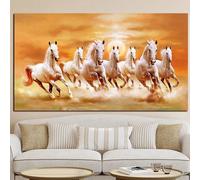 Sette cavalli dipinto su tela 7 cavalli in corsa dipinto decorazione da