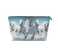 Sette cavalli in corsa, Borsa da toilette Borsa per trucco Borsa per cosmetici Borsa da toilette da viaggio portatile