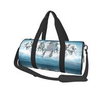 Sette cavalli in corsa, Borsone da viaggio di grande capacità Borsa rotonda Borsa da viaggio sportiva Borsa da viaggio Borsa da fitness