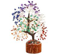 Sette Chakra Albero Della Vita: Cristalli Curativi E Pietre Chakra, Albero Di Cristallo, Guarigione Meditazione Reiki Portafortuna Regalo per Home Office Decorazione