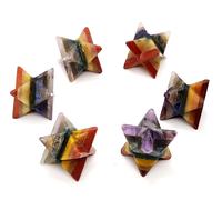Sette Chakra Merkaba Reiki Spiritual Sacred Spirit Energy Balance Stones x 2