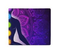 Sette Chakra Yoga Meditazione Loto Mandala Viola Una Moneta Piccola e Porta