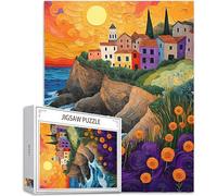 Sette colori Puzzle 2000 Pezzi, 5D DIY Puzzle Piccola città Puzzle Adulti e Principianti da 14 Anni, Jigsaw Puzzle Giochi Rilassamento e Intelligence, Home Wall Room Decor, Regalo, 100x70cm, Model540