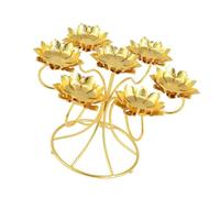 Sette Luce Portalampada Loto Per Buddha Adorazione Changming Casa Burro Holder Ghee Lampada Stand